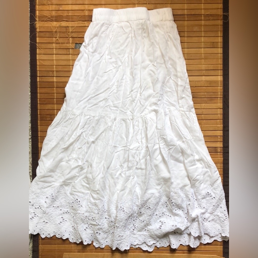 White Flowy Skirt from